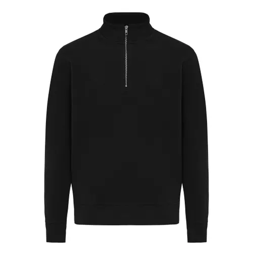 Sweater IQONIQ à col montant zippé en coton recyclé Elgon - iqoniq