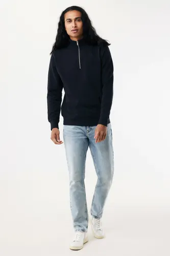 Sweater IQONIQ à col montant zippé en coton recyclé Elgon - iqoniq