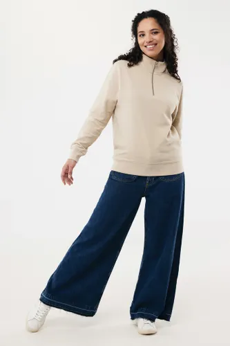 Sweater IQONIQ à col montant zippé en coton recyclé Elgon - iqoniq