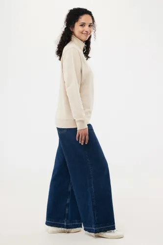 Sweater IQONIQ à col montant zippé en coton recyclé Elgon - iqoniq