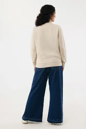 Sweater IQONIQ à col montant zippé en coton recyclé Elgon - iqoniq