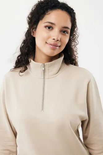 Sweater IQONIQ à col montant zippé en coton recyclé Elgon - iqoniq