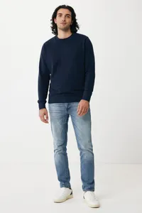 Sweater léger à col rond en coton recyclé personnalisé Iqoniq Etosha - iqoniq