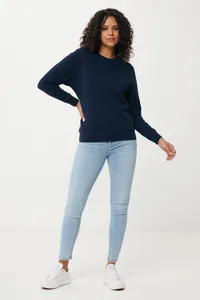 Sweater léger à col rond en coton recyclé personnalisé Iqoniq Etosha - iqoniq