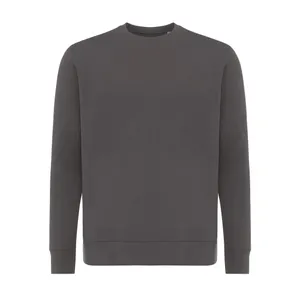 Sweater léger à col rond en coton recyclé personnalisé Iqoniq Etosha - iqoniq | Antracite