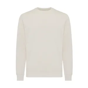 Sweater léger à col rond en coton recyclé personnalisé Iqoniq Etosha - iqoniq | Ivory white