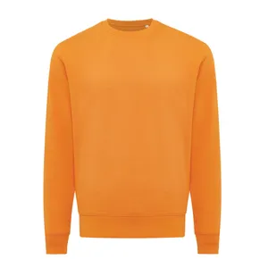 Sweater léger à col rond en coton recyclé personnalisé Iqoniq Etosha - iqoniq | Orange