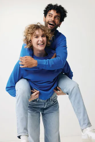 Sweater léger à col rond en coton recyclé personnalisé Iqoniq Etosha - iqoniq