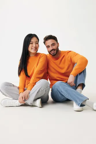 Sweater léger à col rond en coton recyclé personnalisé Iqoniq Etosha - iqoniq