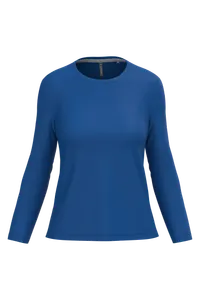 T-shirt col rond manches longues femme - Kariban | Royal Blue