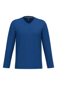 T-shirt col V manches longues homme - Kariban | Royal Blue