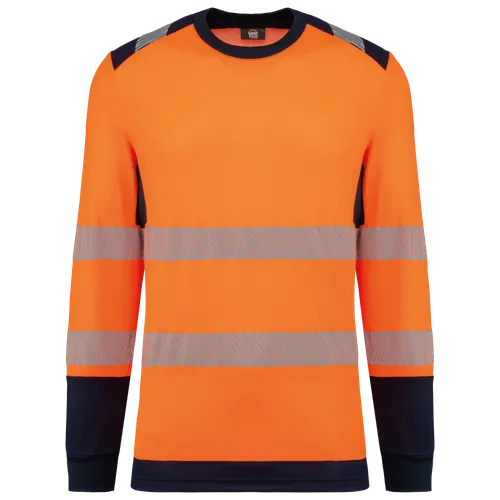 T-shirt de sécurité recyclé col rond manches longues unisexe - WK. Designed To Work