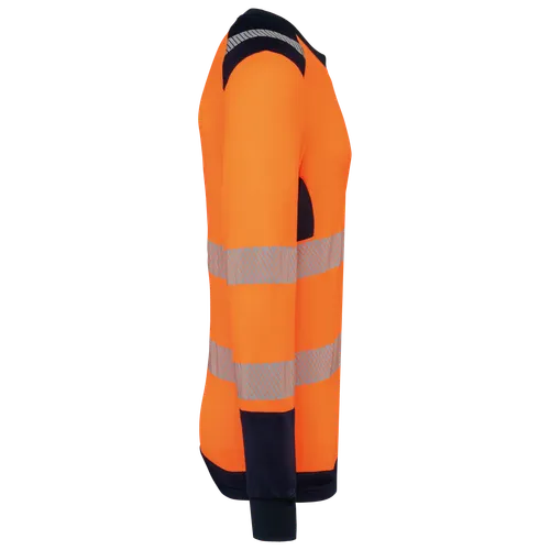 T-shirt de sécurité recyclé col rond manches longues unisexe - WK. Designed To Work