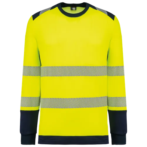 T-shirt de sécurité recyclé col rond manches longues unisexe - WK. Designed To Work