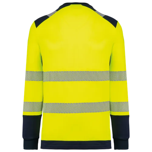 T-shirt de sécurité recyclé col rond manches longues unisexe - WK. Designed To Work