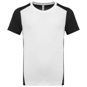 T-shirt de sport écoresponsable bicolore enfant - PROACT® | White / Black