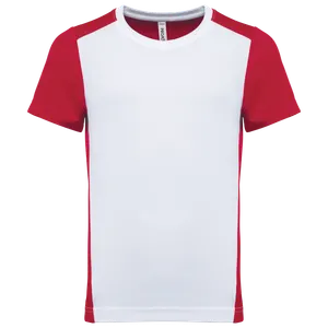 T-shirt de sport écoresponsable bicolore enfant - PROACT® | White / Red