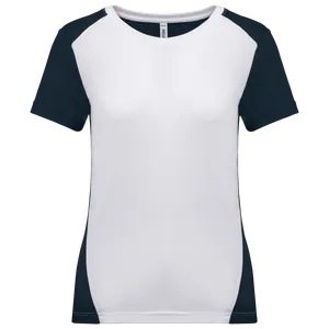 T-shirt de sport écoresponsable bicolore femme - PROACT® | White / Navy