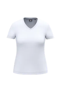 T-shirt écoresponsable col V antibactérien femme - WK. Designed To Work | White