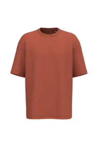 T-shirt écoresponsable oversize personnalisé unisexe French Terry - Native Spirit | Burnt Brick