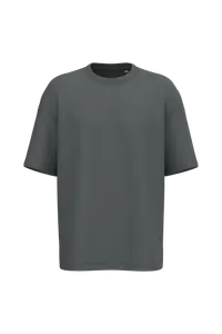 T-shirt écoresponsable oversize personnalisé unisexe French Terry - Native Spirit | Iron Grey