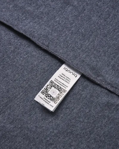 T-shirt en coton recyclé non teinté Iqoniq Manuel personnalisable - iqoniq