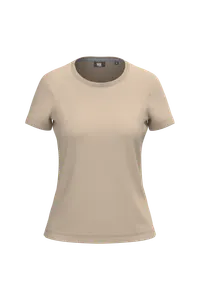 T-shirt à traitement antibactérien femme - WK. Designed To Work | Light Sand