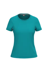 T-shirt à traitement antibactérien femme - WK. Designed To Work | Teal Blue