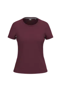 T-shirt à traitement antibactérien femme - WK. Designed To Work | Wine