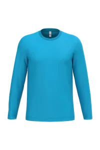 T-shirt personnalisé LSL unisexe iDeal150 - iDeal Basic Brand | Ideal Atoll Blue