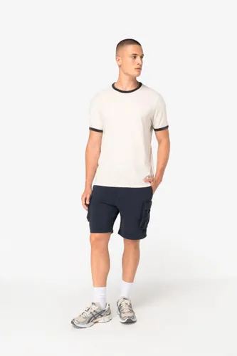 T-shirt ringer écoresponsable à bords contrastés effet délavé homme - Native Spirit