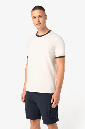 T-shirt ringer écoresponsable à bords contrastés effet délavé homme - Native Spirit