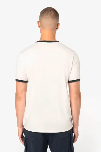 T-shirt ringer écoresponsable à bords contrastés effet délavé homme - Native Spirit