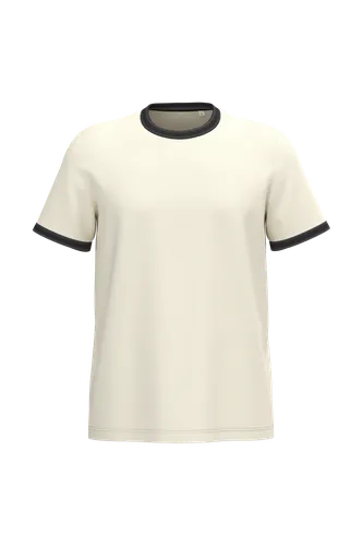 T-shirt ringer écoresponsable à bords contrastés effet délavé homme - Native Spirit