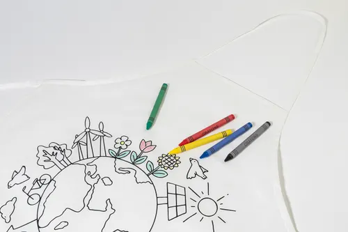 Tablier de cuisine à colorier en RPET - Ecolo