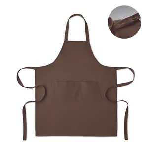 Tablier en coton bio personnalisé 240 gr/m² - Gamma | Chocolat