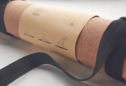 Tapis de yoga en liège personnalisé - Savasana