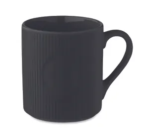Tasse céramique striée 340 ml - Ribmug | Noir