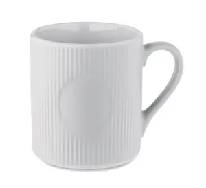 Tasse céramique striée 340 ml - Ribmug | Blanc