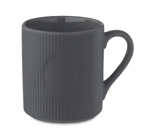Tasse céramique striée 340 ml - Ribmug | Gris Pierre
