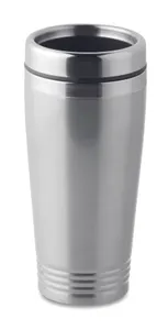 Tasse de voyage double paroi publicitaire - Rodeo Colour | Matt Silver