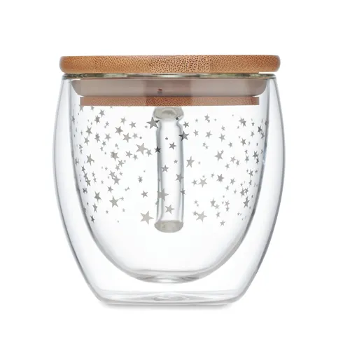 Tasse double paroi en verre publicitaire - Sion