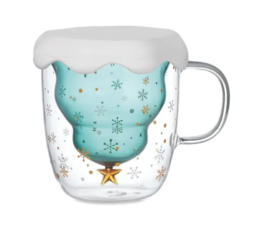 Tasse double paroi en verre publicitaire - Verde