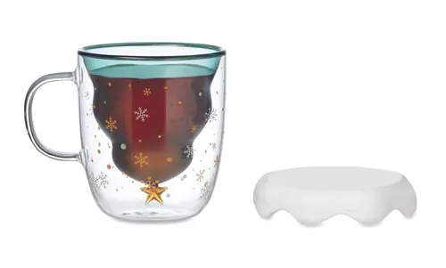 Tasse double paroi en verre publicitaire - Verde