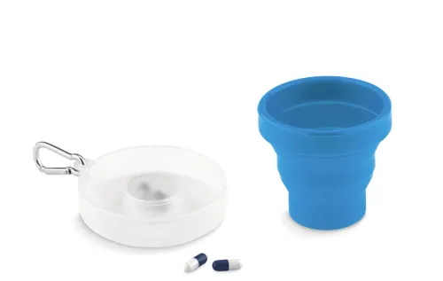 Tasse pliable avec pilulier personnalisable - Cup Pill