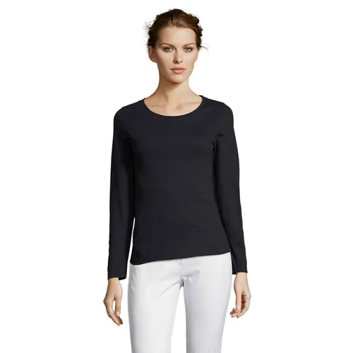 Tee-Shirt Femme Col Rond Manches Longues Majestic personnalisé - SOL'S