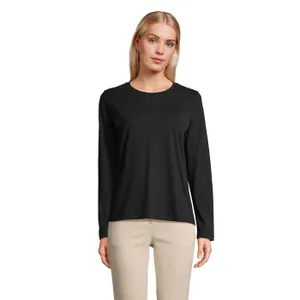 Tee-Shirt Femme Col Rond Manches Longues Personnalisé Monarch Women - SOL'S | Noir Profond