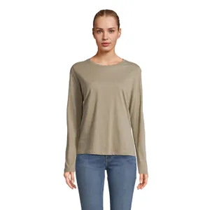 Tee-Shirt Femme Col Rond Manches Longues Personnalisé Monarch Women - SOL'S | Kaki