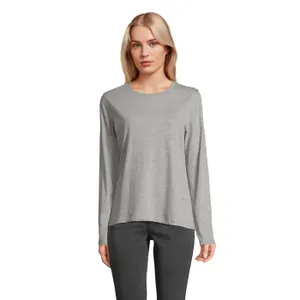 Tee-Shirt Femme Col Rond Manches Longues Personnalisé Monarch Women - SOL'S | Gris Chiné
