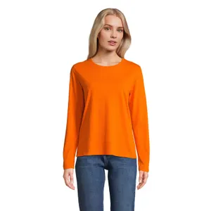 Tee-Shirt Femme Col Rond Manches Longues Personnalisé Monarch Women - SOL'S | Orange